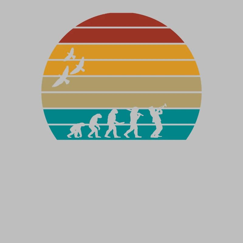 retro vintage sunset evolution SAXOPHONE