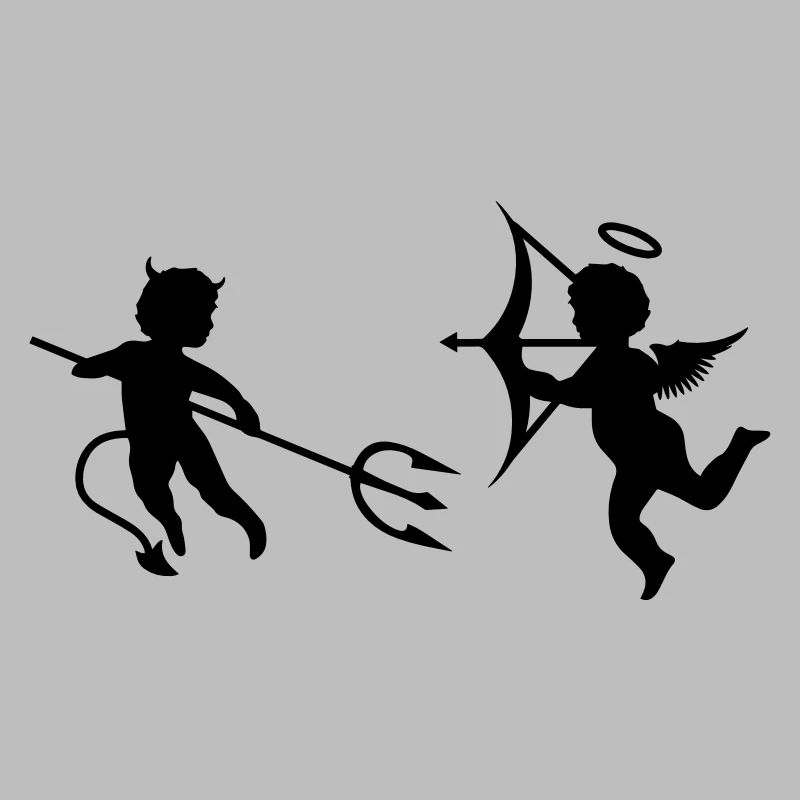 Ein kleiner Teufel und ein Engel