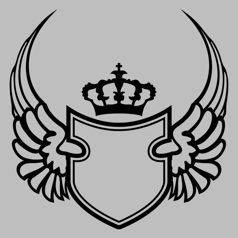 blank area crown shield emblem king wing emblem fr