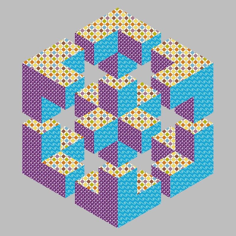 impossible figure Escher cube geometry fantasy