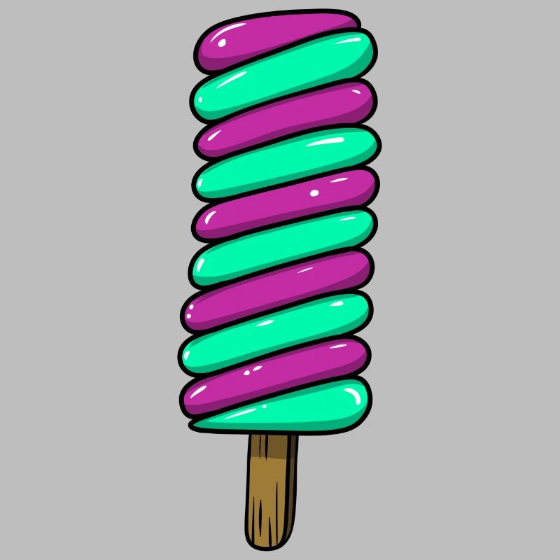 Crème glacée | Crème glacée à rayures vert violet | Glace
