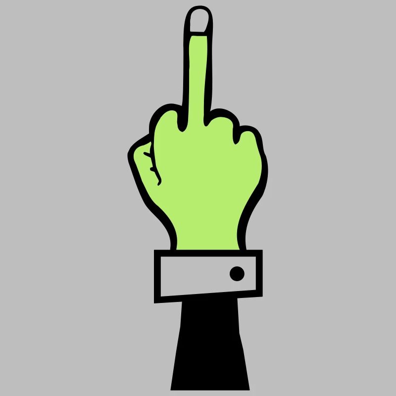 zombie hand mittelfinger