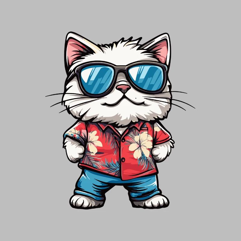 Cat Comic Cool Summer