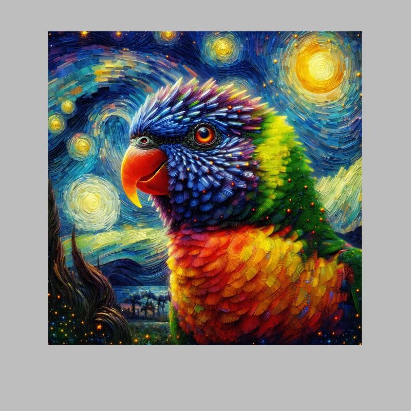 Rainbow Lorikeet Starry Night