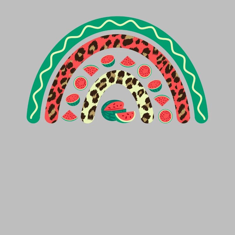 Watermelon Cute Summer Rainbow Leopard