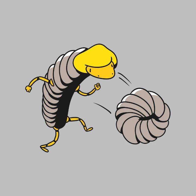 Cloporte mignon en cours d'exécution