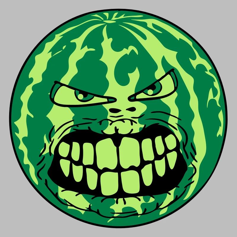 melon pastèque visage monstre halloween horreur ci