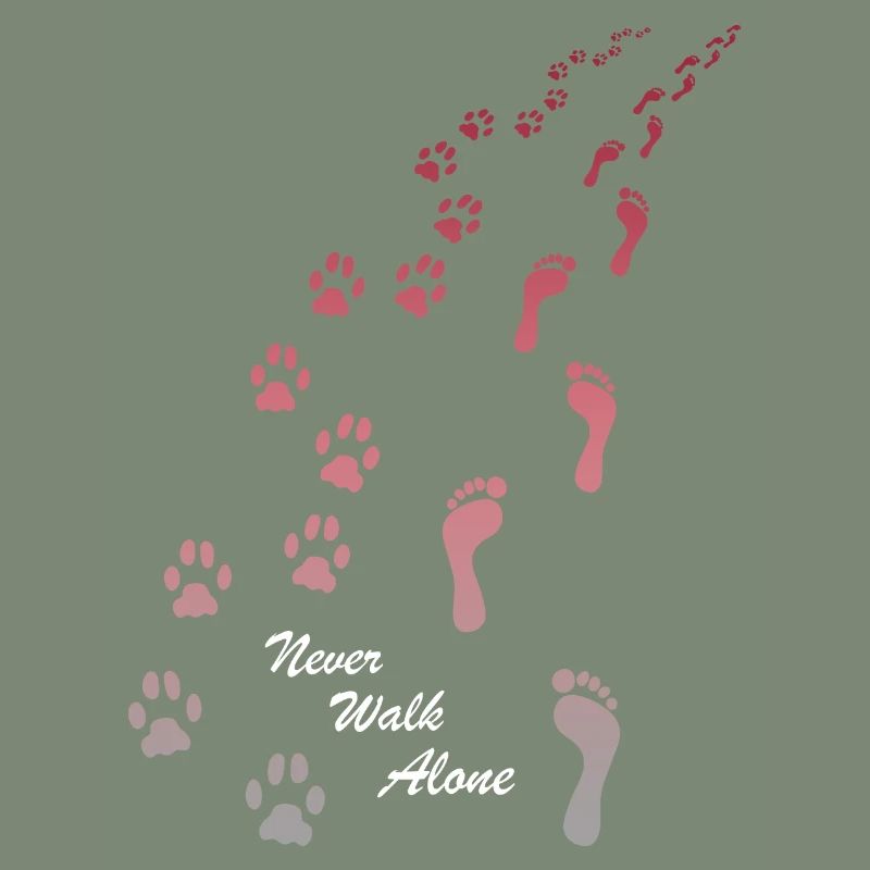 Conception de chien avec graphique de chien Never Walk Alone