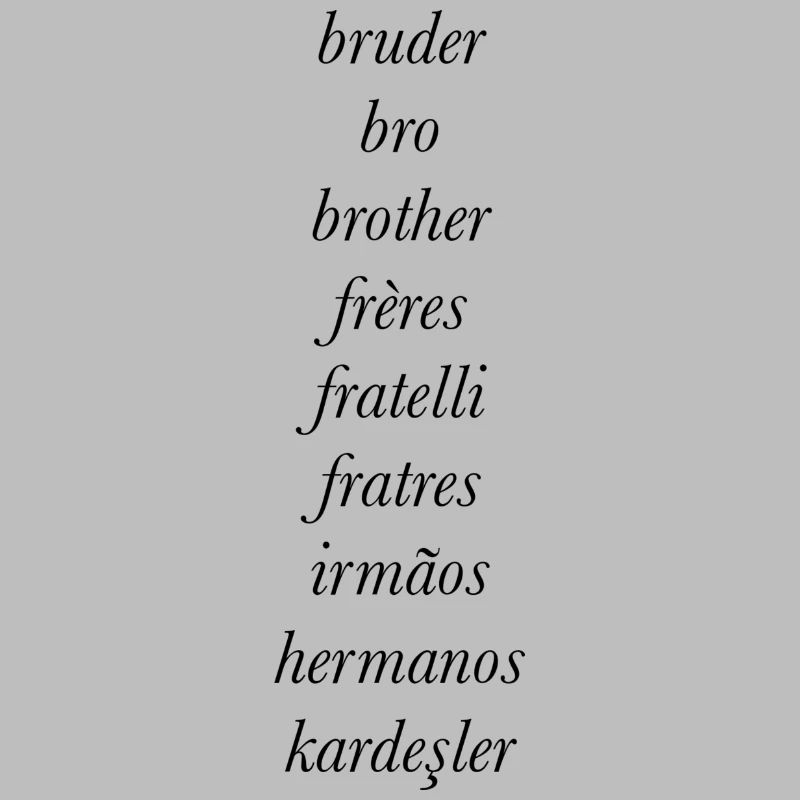 Frère dans différentes langues
