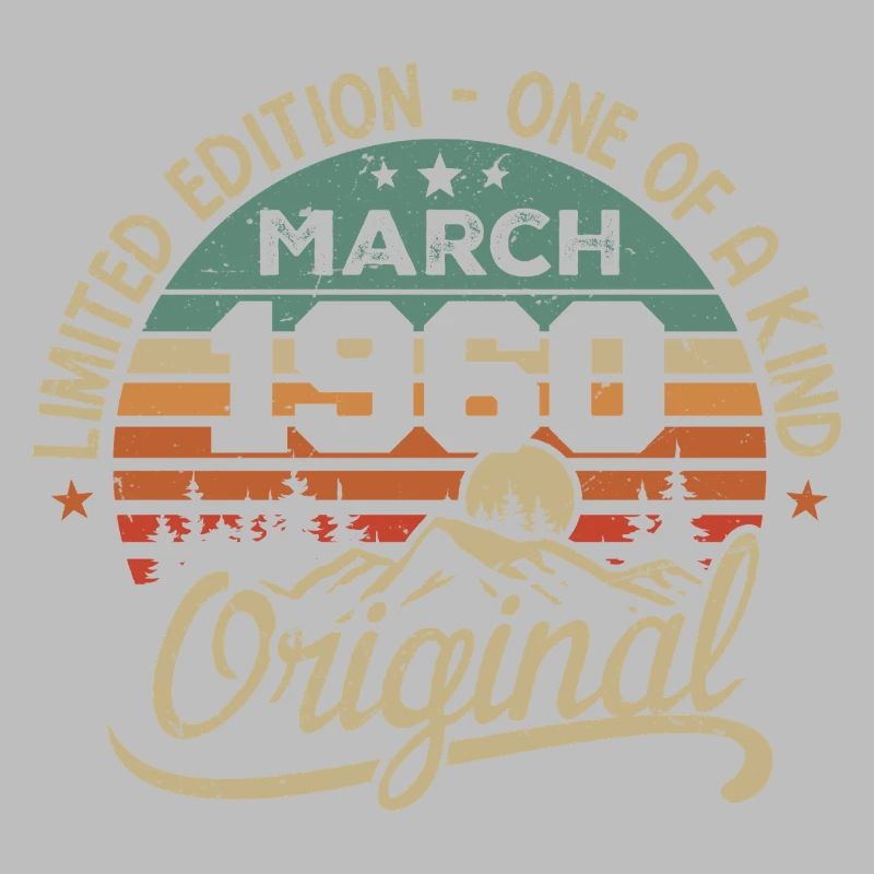 Original Mars 1960 Cadeau Anniversaire Mars 1960