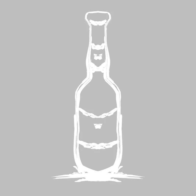 Conception de bouteille simple en blanc