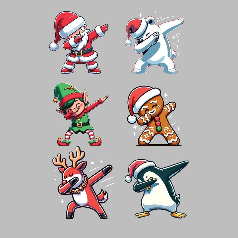 Dabbing Figurines de Noël Dab Noël