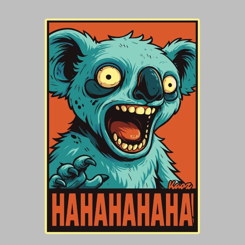 Screaming Laughing Comic Koala