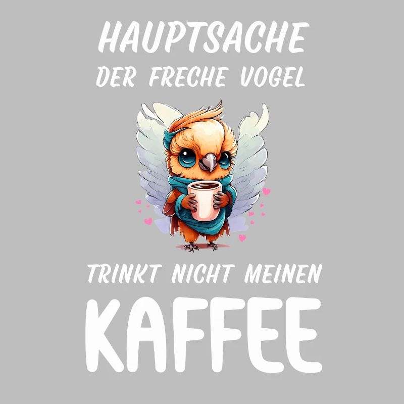 Der freche Vogel will meinen Kaffee trinken Eule