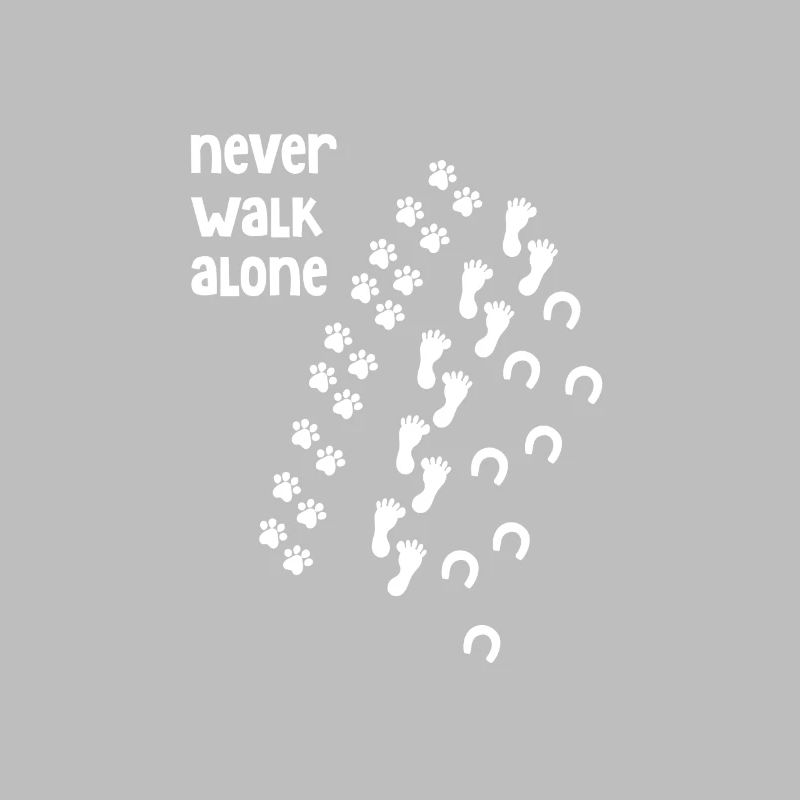 Never Walk Alone chien cheval chat