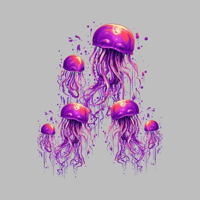 Belle méduse violette