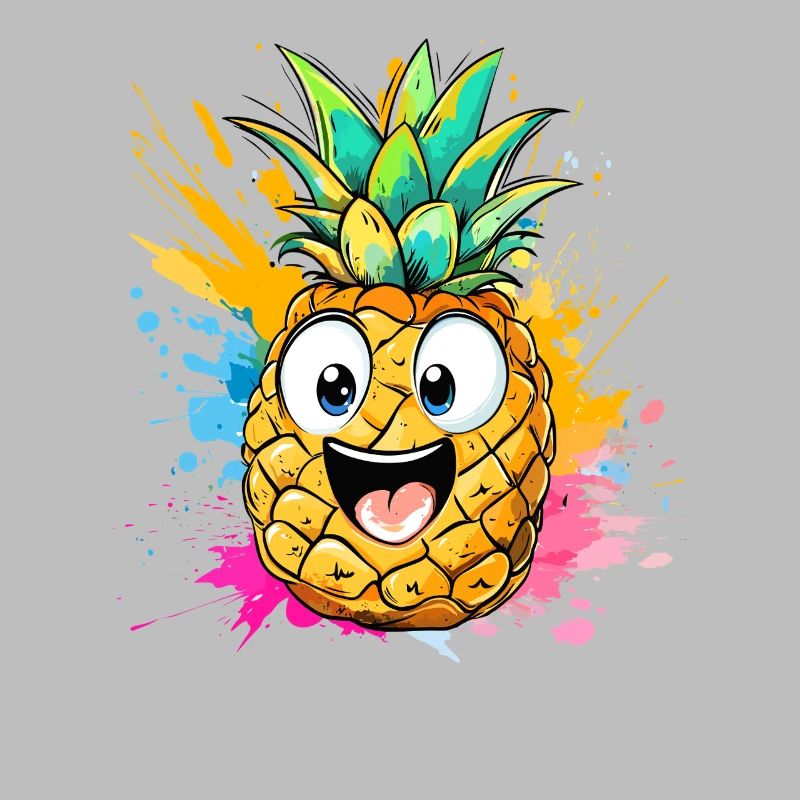 Explosion d’ananas heureuse
