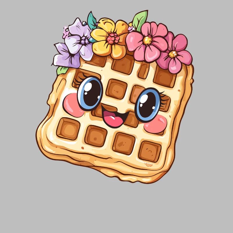 Gaufre aux fleurs
