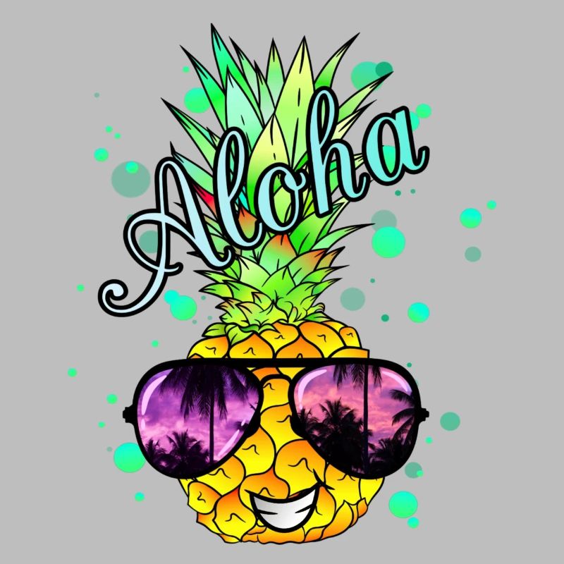 Aloha Ananas mit Farbspritzern