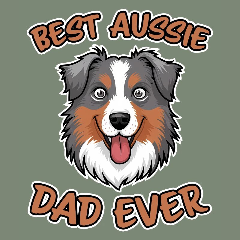 Australian Shepherd Dad Funny Aussie Gift