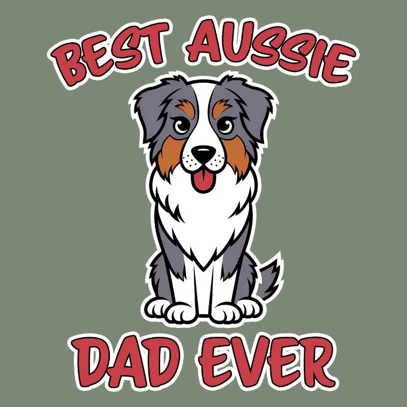 Australian Shepherd Dad Funny Aussie Gift