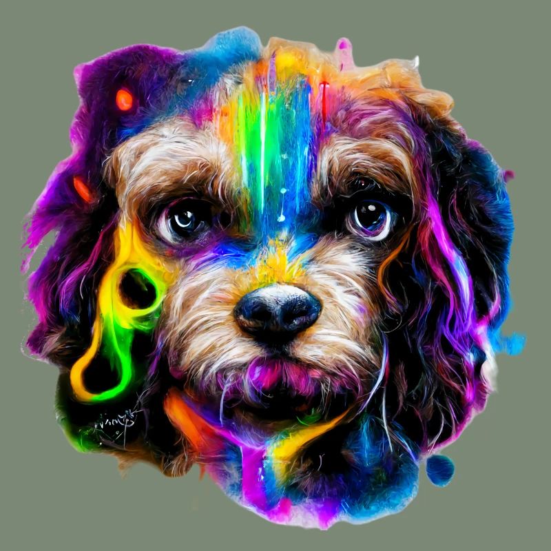 Cavapoo design en couleur