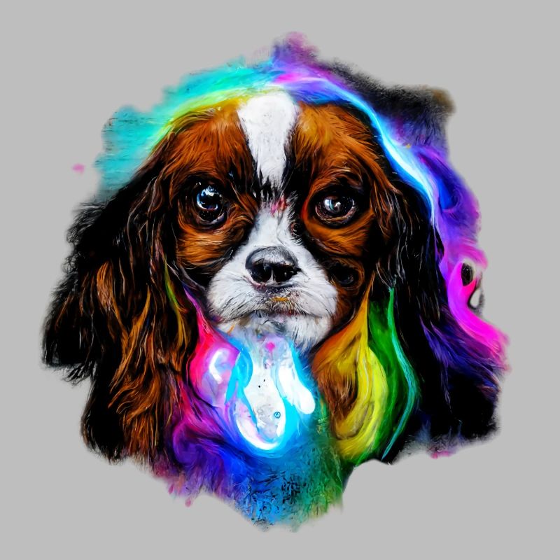 Cavalier King Charles Spaniel Design in Farbe