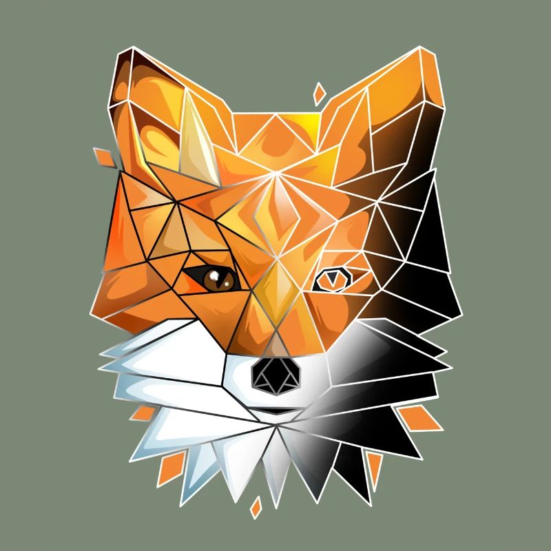 Geometric Fox Lover Math Geometry