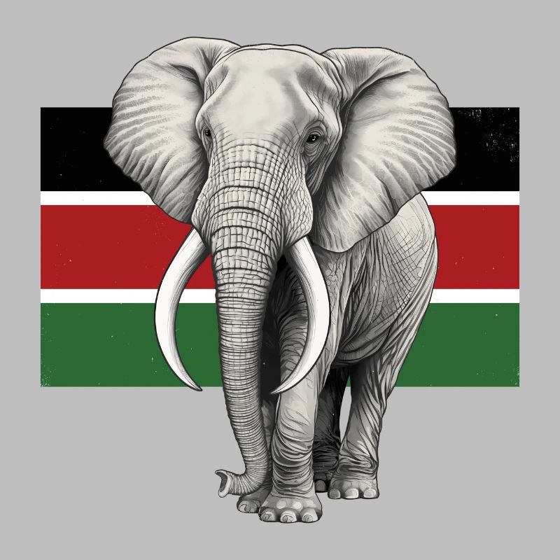 Drapeau éléphant du Kenya