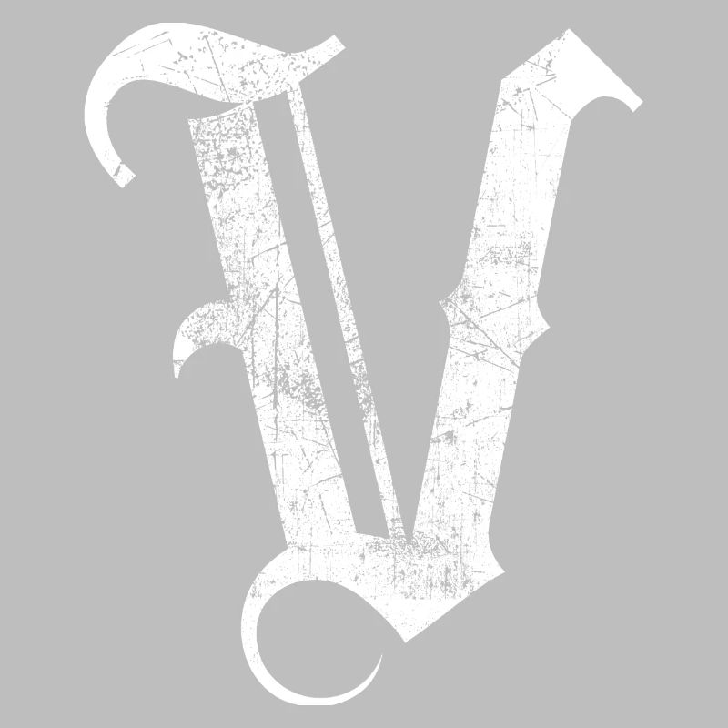 Tshirt alphabet initial V