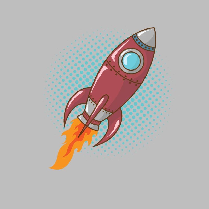 Comic Rocket Spaceship Spacecraft Missile