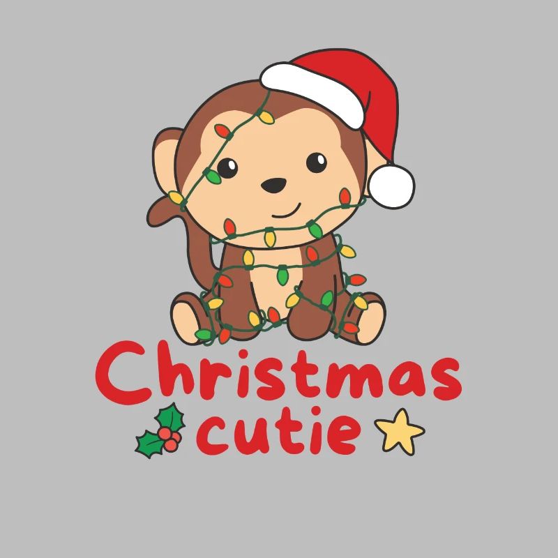 Singe de Noël Singes Mignon de Noël