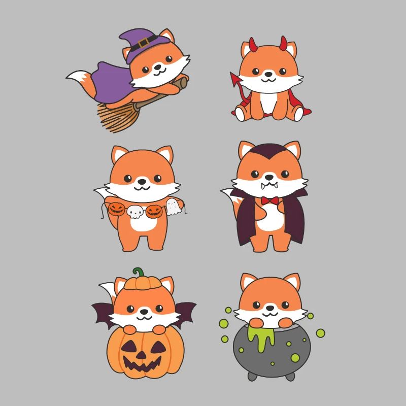 Fox Halloween Devil Pumpkin Vampire Costume