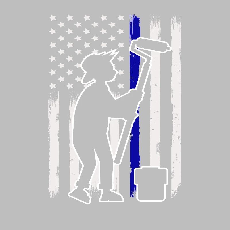 Painter Flag Silhouette Creative