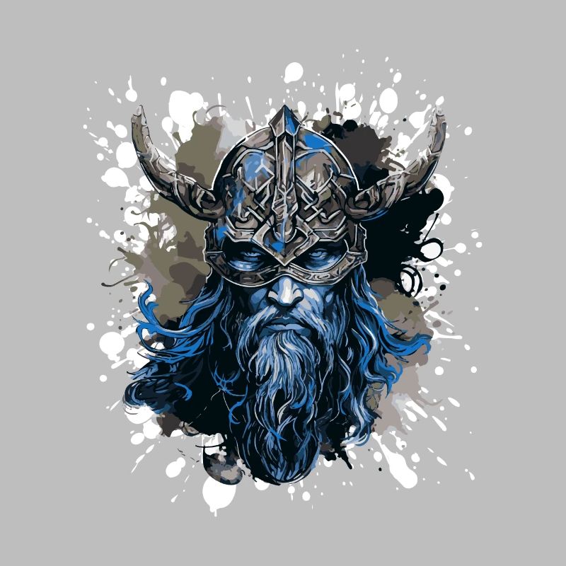 Wikinger Kopf Valhalla Krieger Bunt