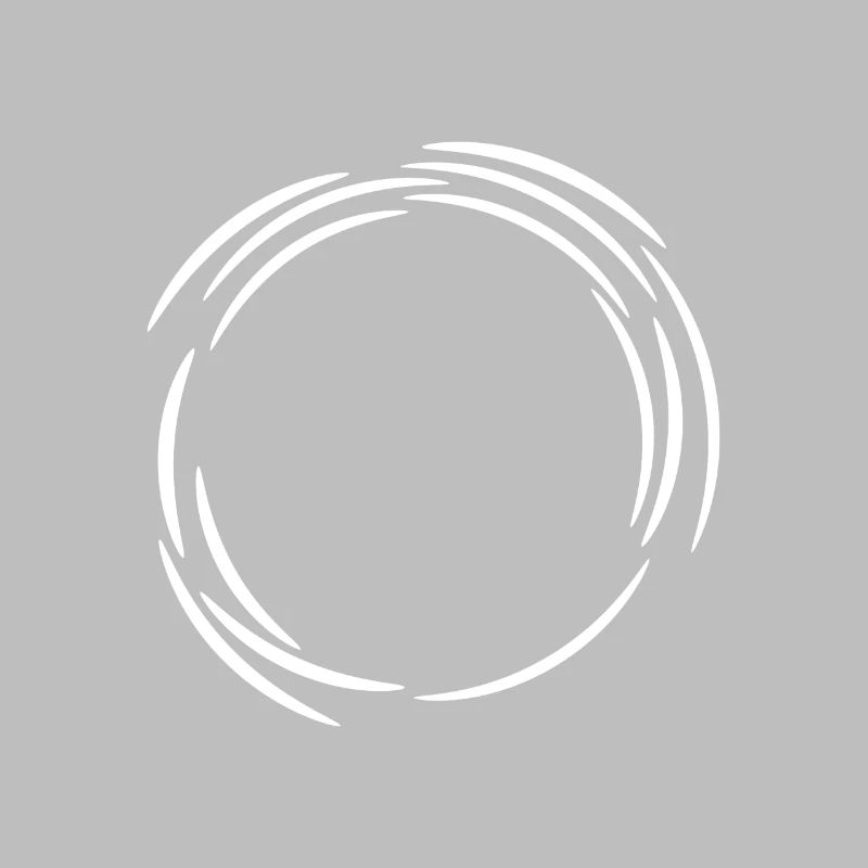 Cercle design icône lignes blanches