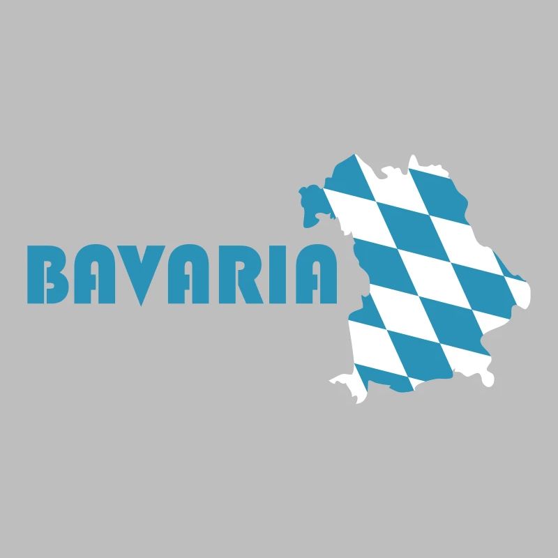 Bavière Carte de drapeau