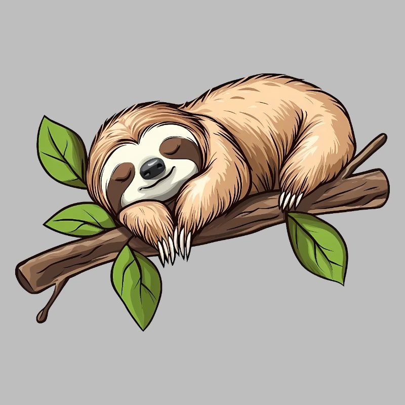 Cute Sleeping Sloth