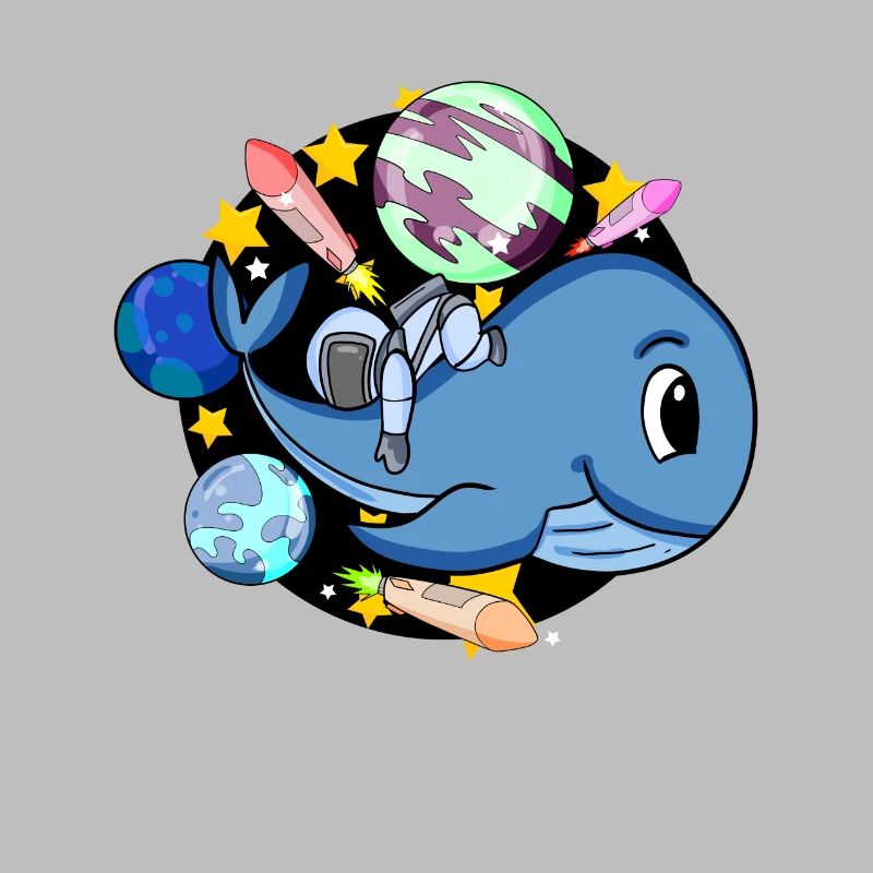 Baleine et astronaute dans l’espace