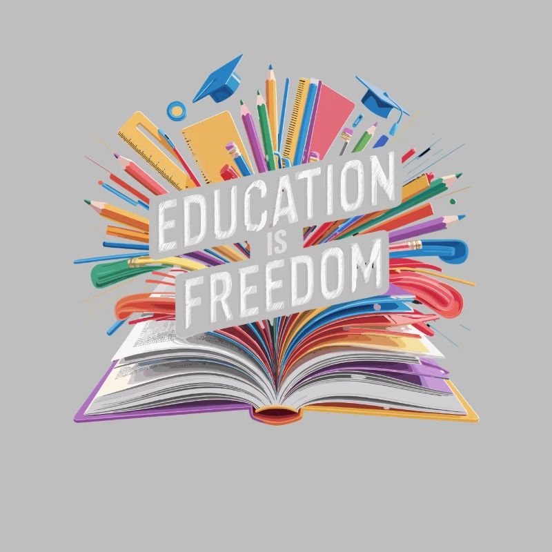 Education is freedom creative representation for