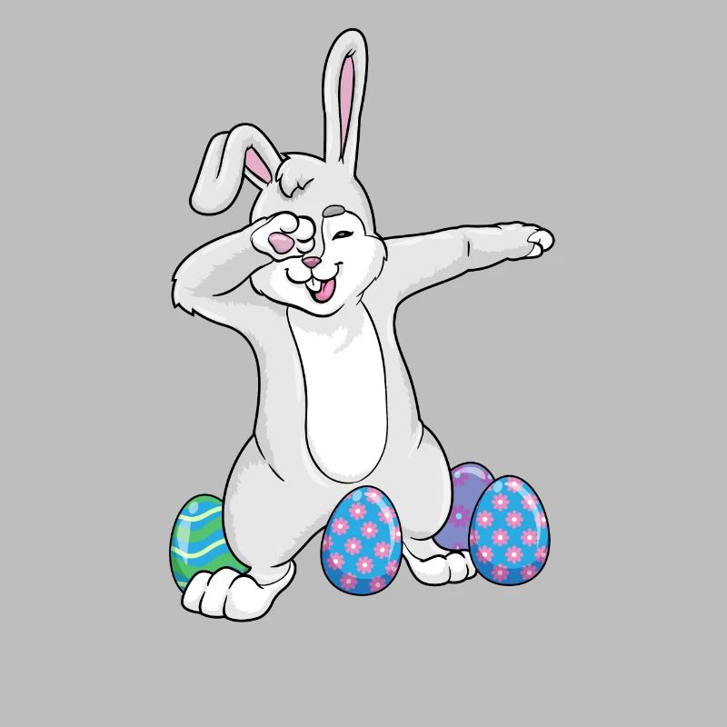 Dabbing Easter Rabbit Dad Dance Easter Eggs