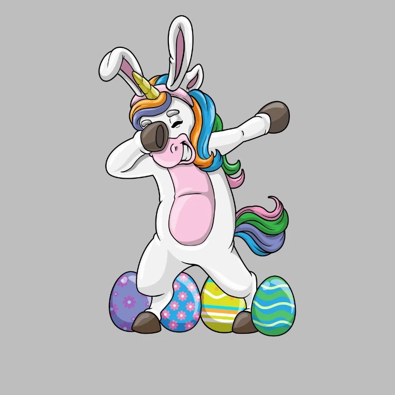 Dabbing Licorne Lapin de Pâques Dab Dance Easter Egg