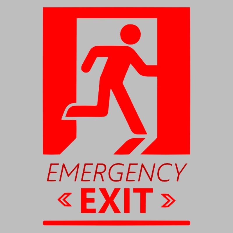 Emergency EXIT Basic Red