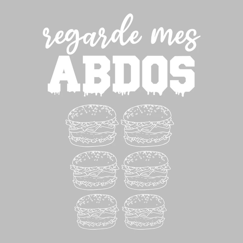 Regarde mes abdos burger cadeau bouffe