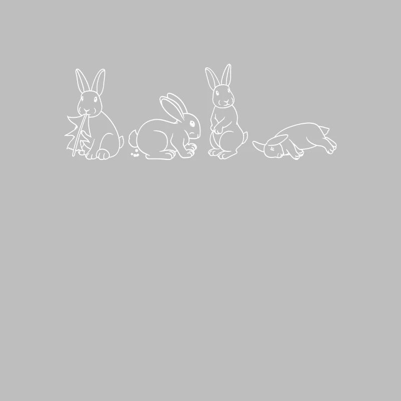 Typical rabbit poses Funny rabbit design