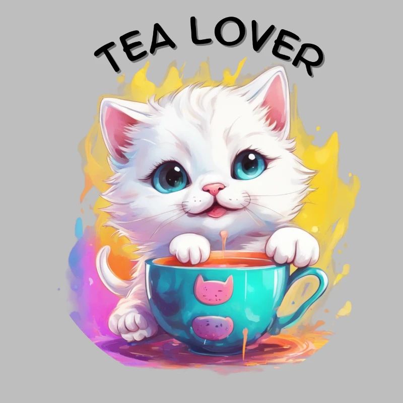 Cat with tea