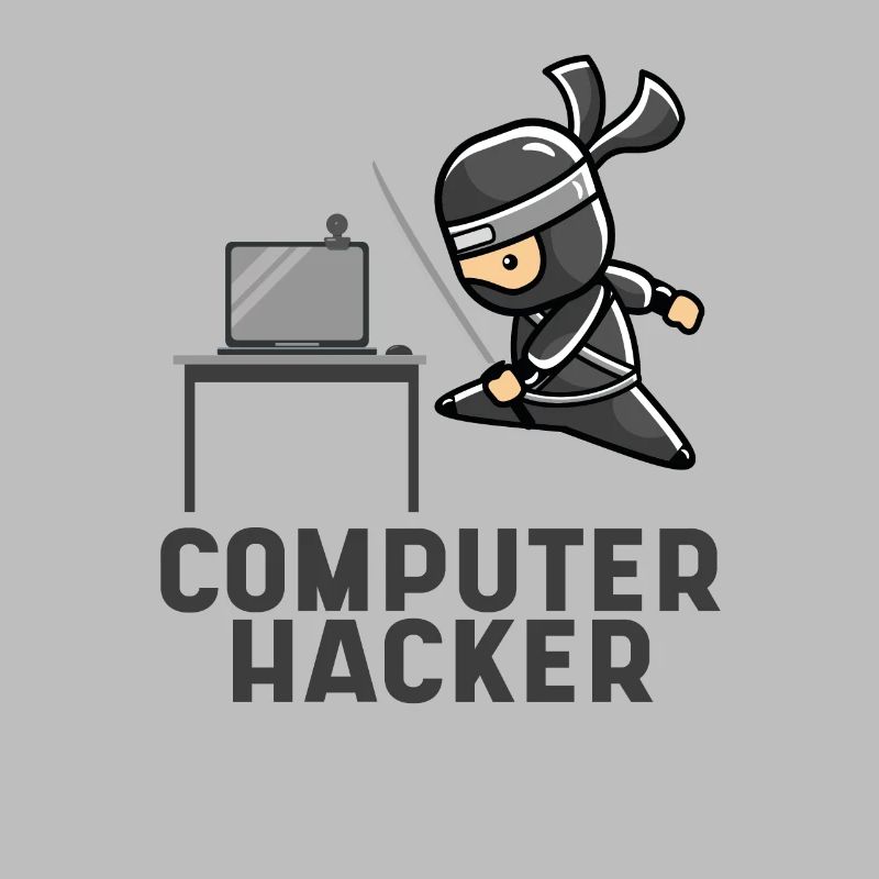 Computerhacker Ninja Laptop geschenk Programmierer