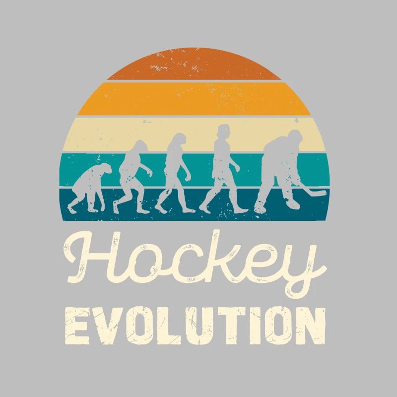 Illustration rétro de l’évolution du hockey