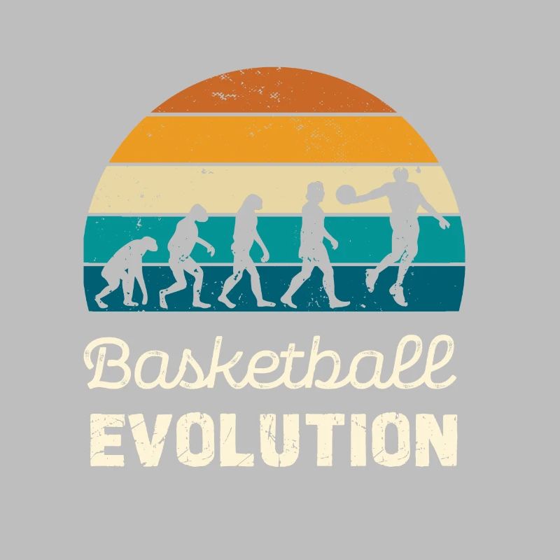 Basketball Evolution Vintage Style