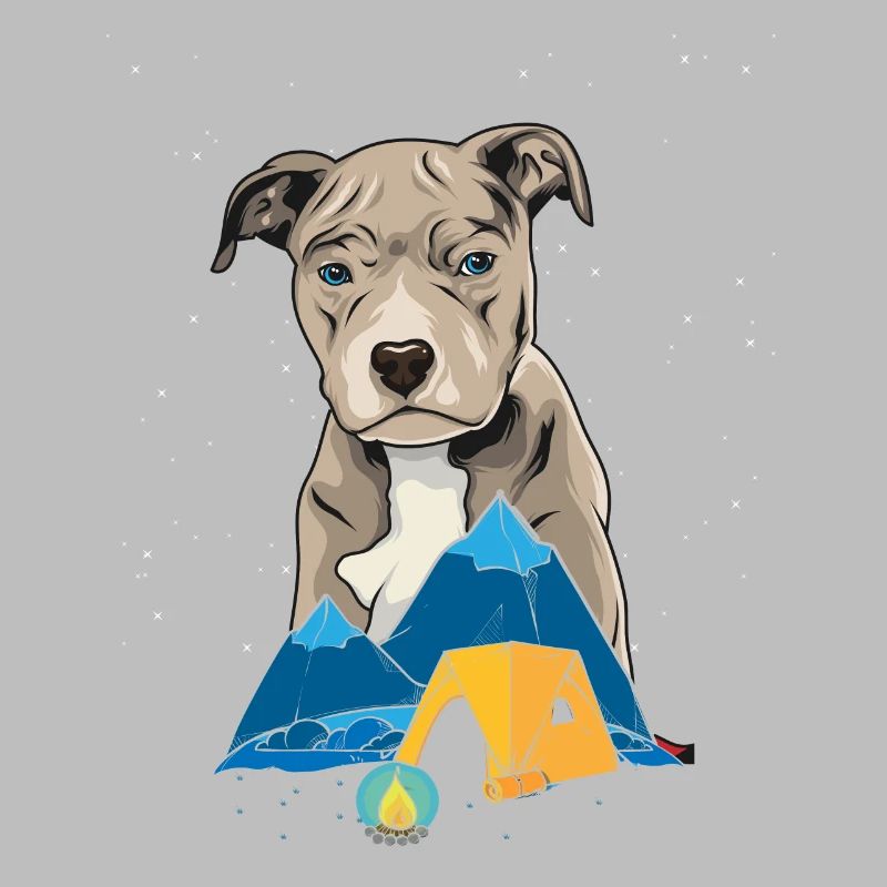 Pit Bull Terrier Pitbull Camping Zelten Geschenk